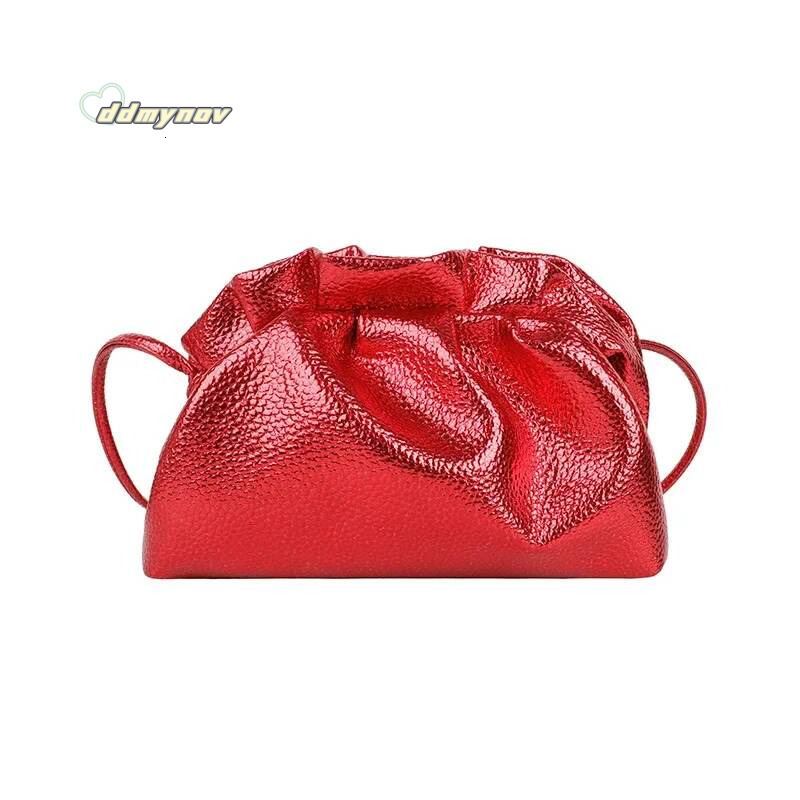 Women Leather Hobos Retro Cloud Crossbody Small Phone Design Clutch Clip Bag Female Bolsa ddmynov