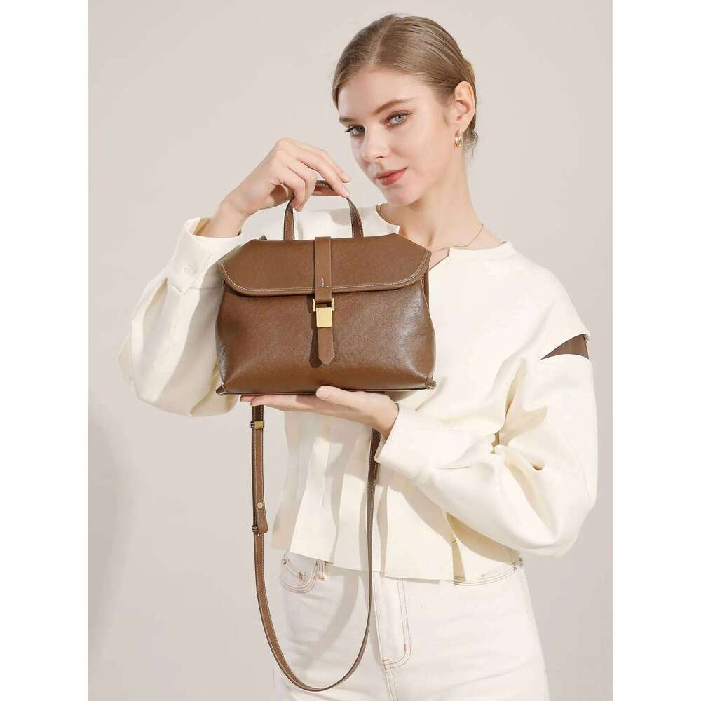 2025 NEW Genuine Leather Handbag For Women Soft Cowhide Crossbody Female Daily Commuting Shoulder Bag gift