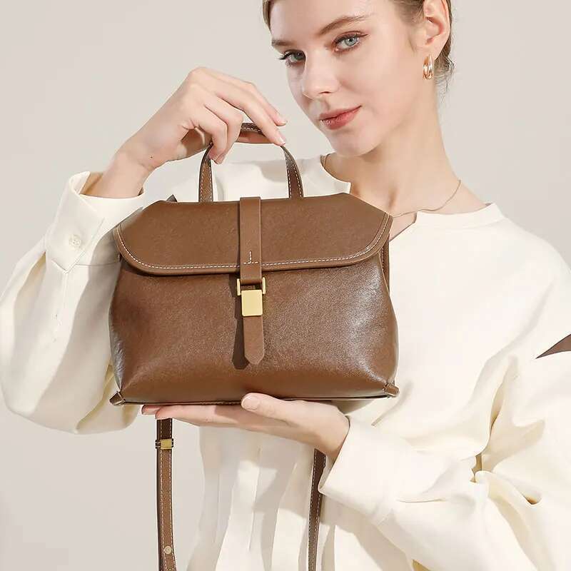 Genuine Leather Women's Handbags Designer 2025 Trend Women Shoulder Bags High Quality Cowhide Crossbody Messenger Bag