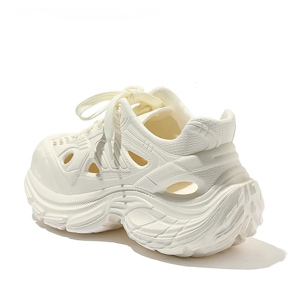 BASATU Hollow Out Breathable Chunky Sneakers Women Summer Fashion Platform Sports Shoes Non Slip Thick Sole Vulcanized Shoes 250526