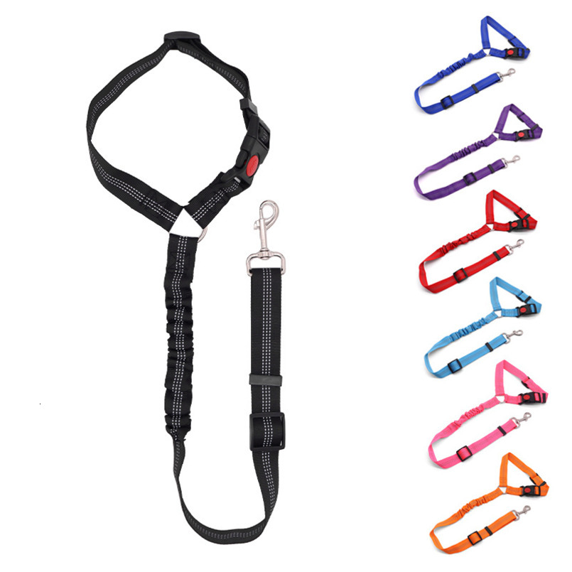 Pet Rear Seat Belt Explosion-Proof Cat Car Safety Rope Elastic Dog Leash Supplies
