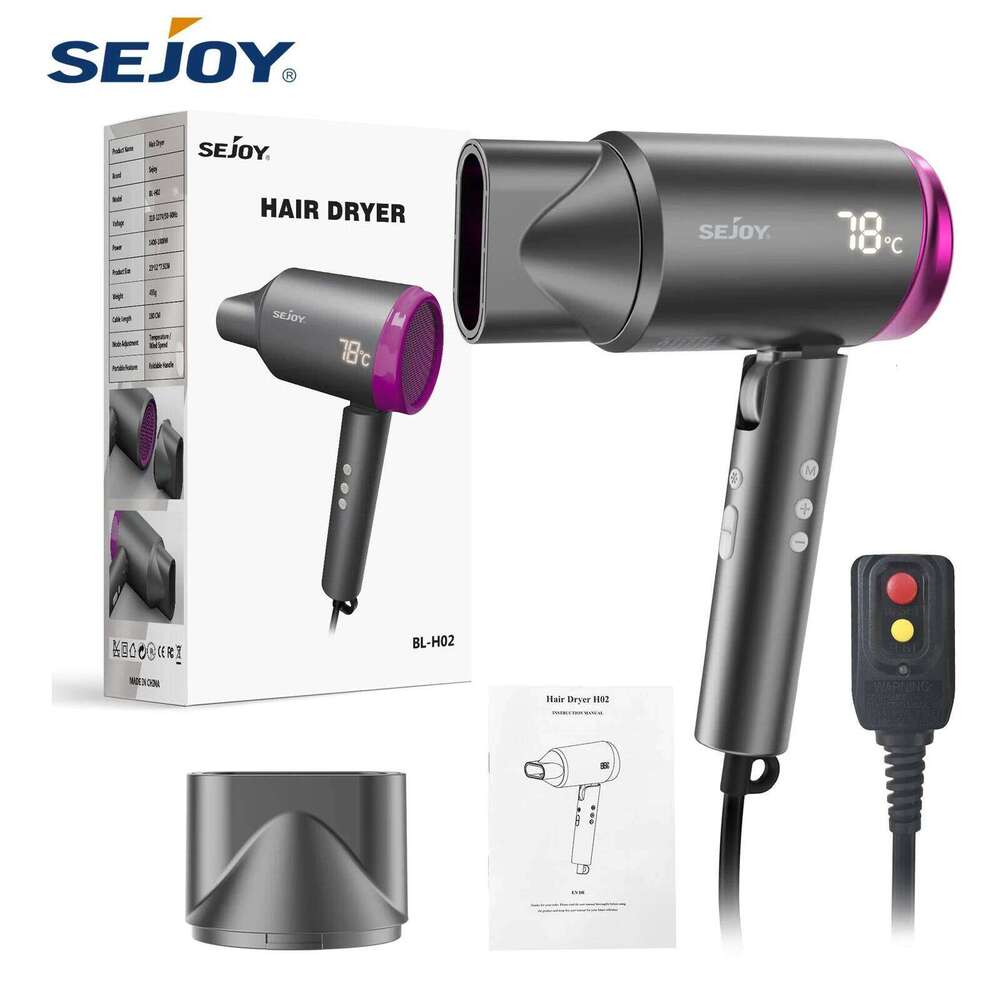 Sejoy Professional Ionic Blow Hair Dryer With Negative Ion Temp for Home Infinity TEMP/Wind Speed Setting