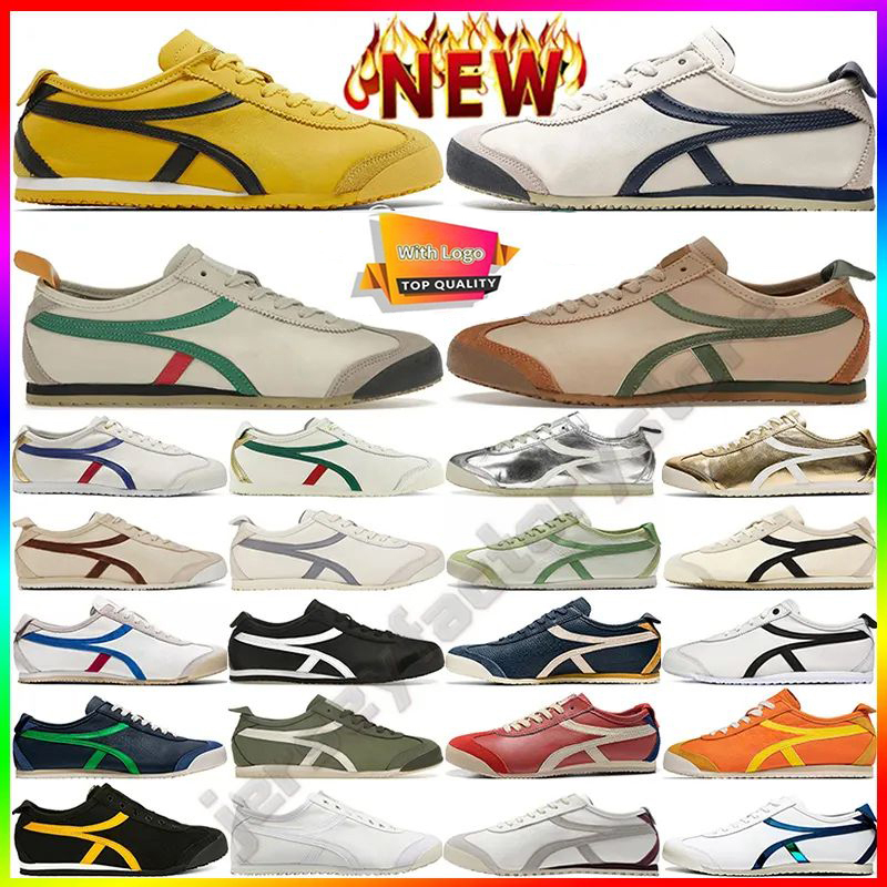 Tigers Running Shoes Mexico 66 Lifestyle Sneakers OnitsuKaes Women Men Designers Shoes Black White Blue Yellow Beige Low Breathable Fashion Trainers Loafer