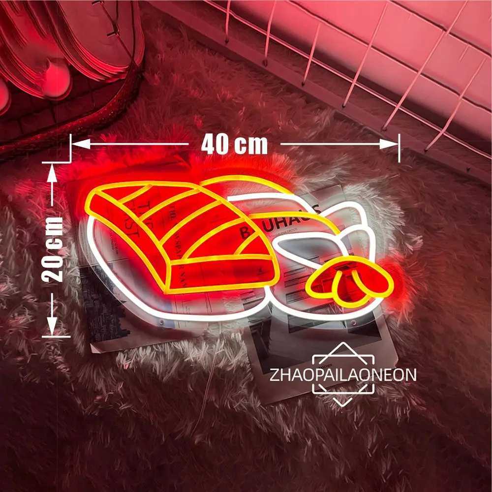 Sushi Neon Sign LED Lights Japanese Food Shop Restaurant Neon LED Sign Dining Room Decor Wall Hanging Neon Light Signs USB W250526