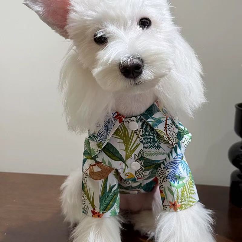 T00306 Dog clothes summer thin pet T-shirt cat summer clothes anti-hair loss Schnauzer short-sleeved Teddy Bichon