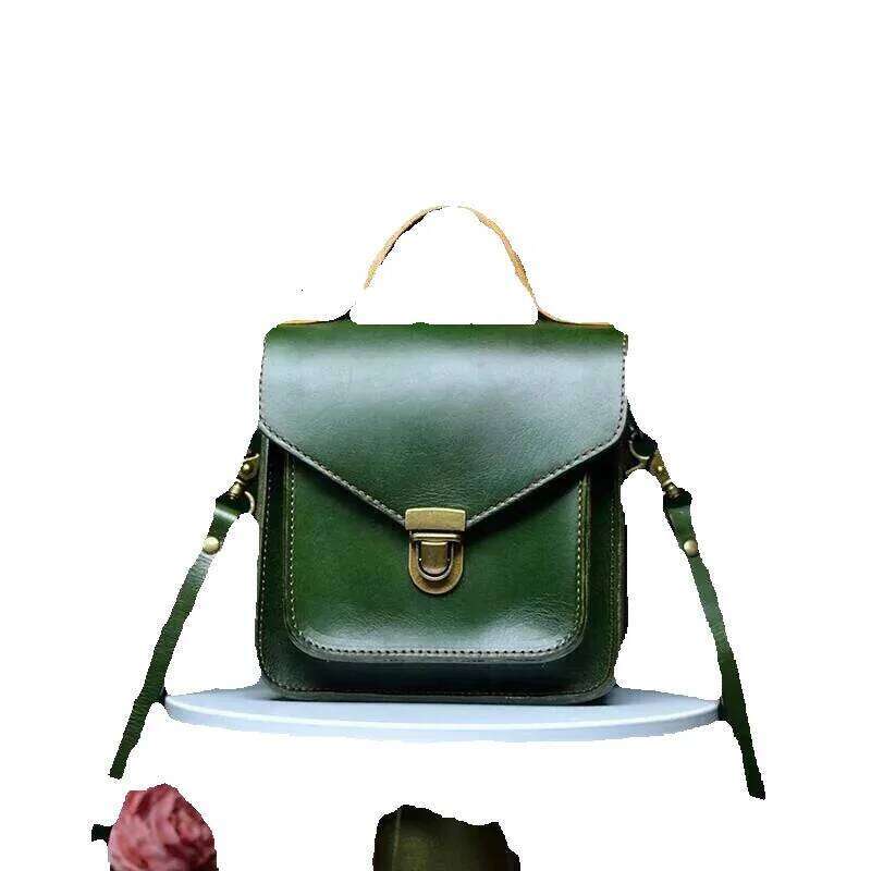 Designer Luxury Designer Luxury Designer Luxury Messenger Handmade First Layer Cowhide Small Soft Leather Mobile Phone One Shoulder Messenger Female B