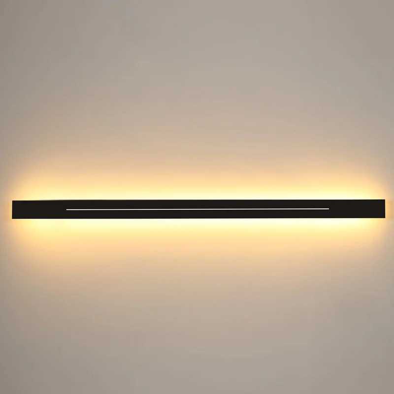 Nordic LED Lamp Home Decoration Wall Mirror Light Lighting Fixture Bathroom Bedroom Modern Wall Sconce Gold Black Metal AcrylicXJ250526