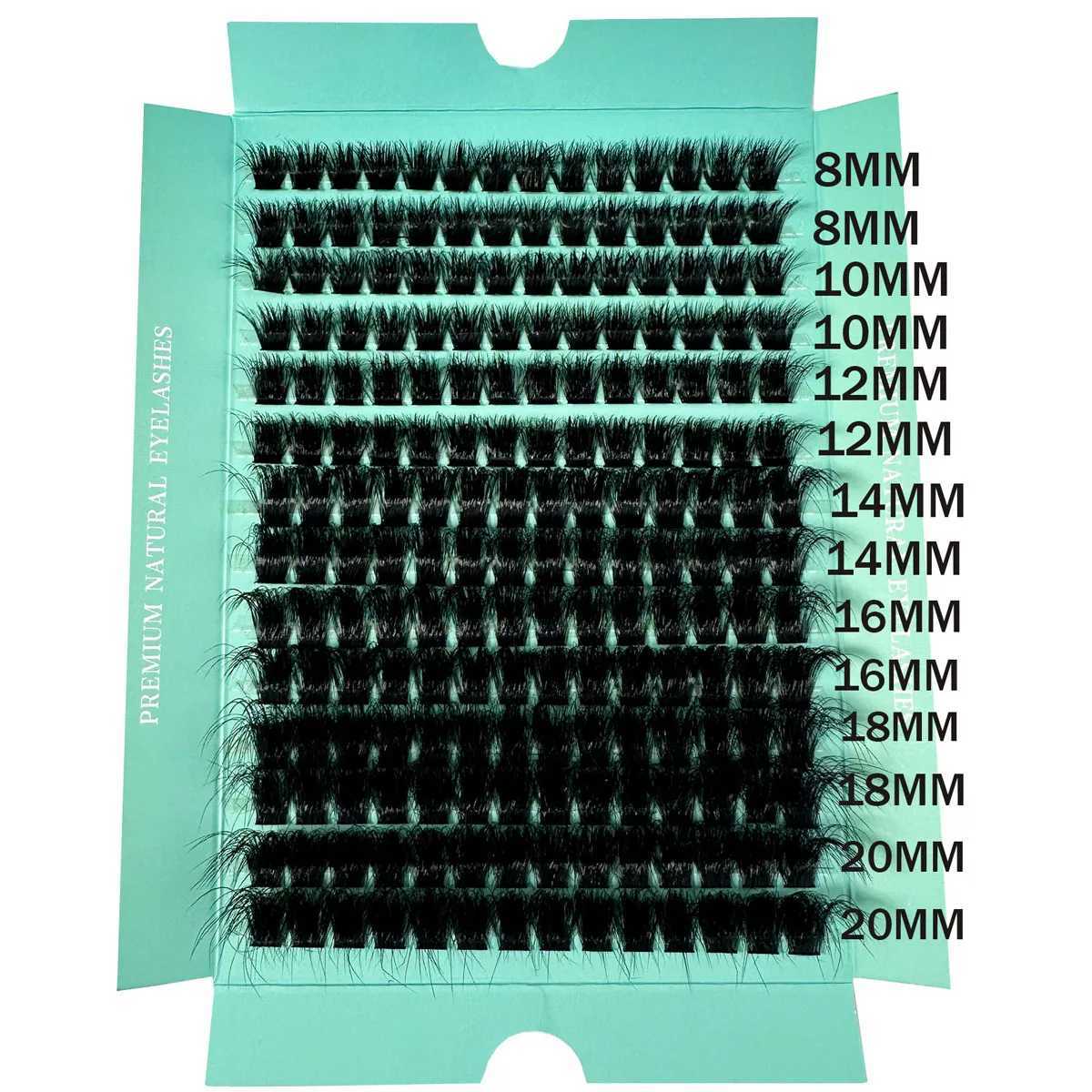 160D 8-20mm 5D Fluffy Thick Soft Individual DIY Clusters Eyelash Extension D Curl 280pcs Natural Segmented Eyelash Makeup Tools z250526VHM6