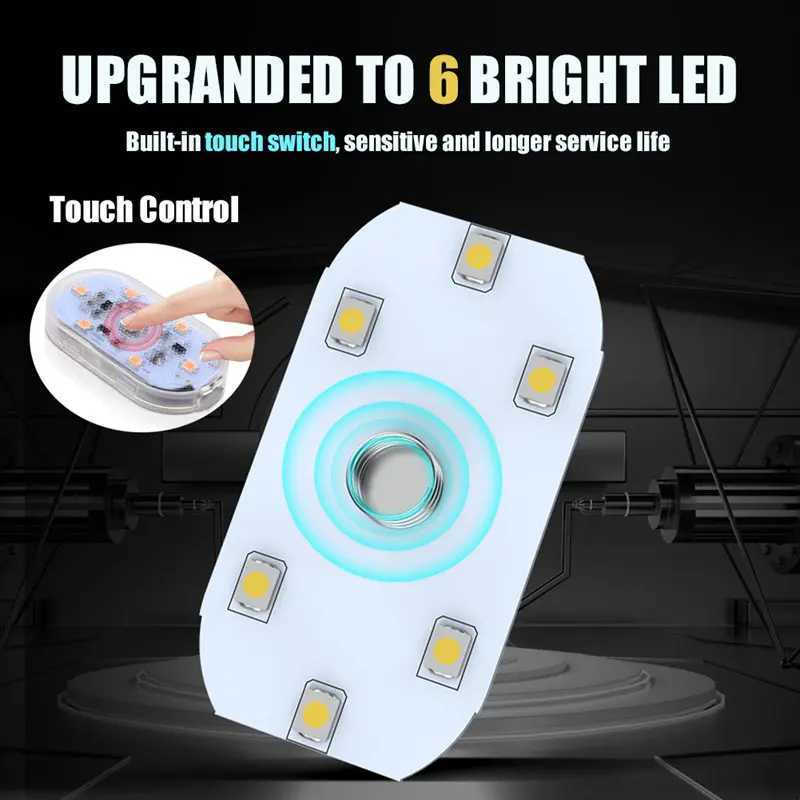 Car Interior Ambient Light USB Rechargeable Cabinet Light Room Decor RGB Lights Atmosphere LED Lamp Magnet Wireless Light W250526
