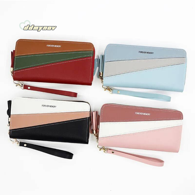 New Long Women Wallets Cute Fashion Multifunctional Clutch Female Wallet Card Holder PU Leather Women's Purses ddmynov
