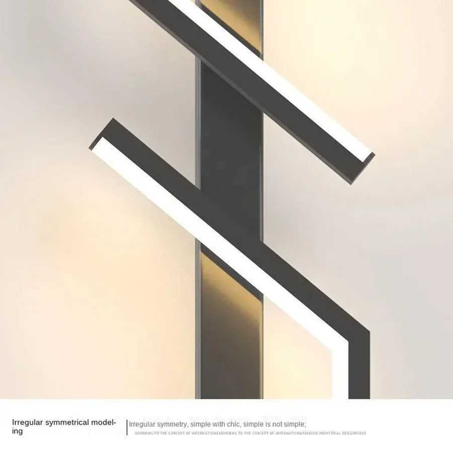 Modern Creative Strip LED Wall Lamp Minimalist Bedroom Bedside Wall Lamp Living Room Sofa Background Indoor Lighting Wall LampXJ250526