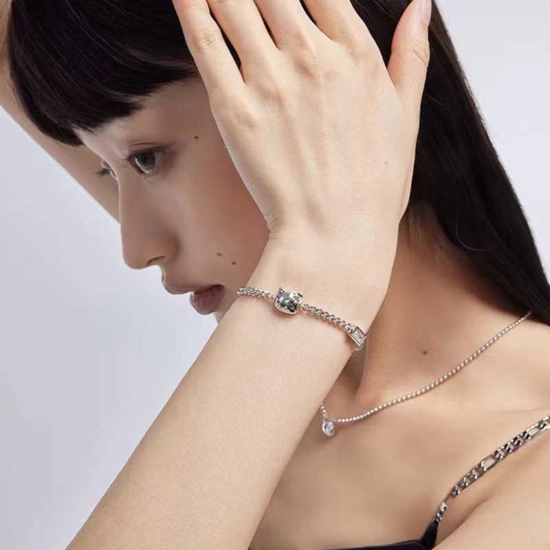 Sanrio Sweet Kawaii Hello Kitty Charm Bracelet Cartoon Cute Anime Wrist Chain For Girls All-match Jewelry Accessories Giftsw250526