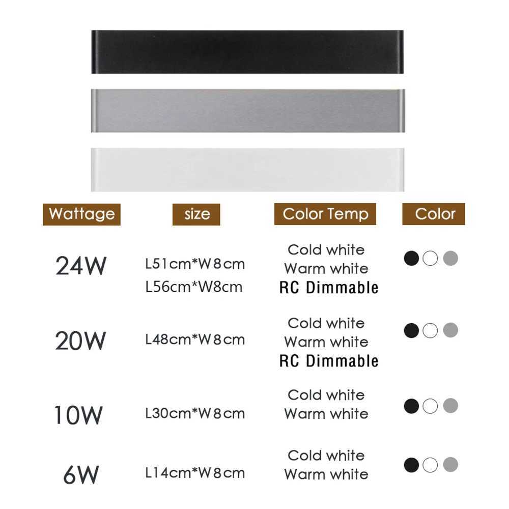 LED Wall Sconce Light Dimmable Wall Lamp Living Room Bedroom Indoor Wall Light For Home Brushed Aluminum Wall Lighting FixtureXJ250526