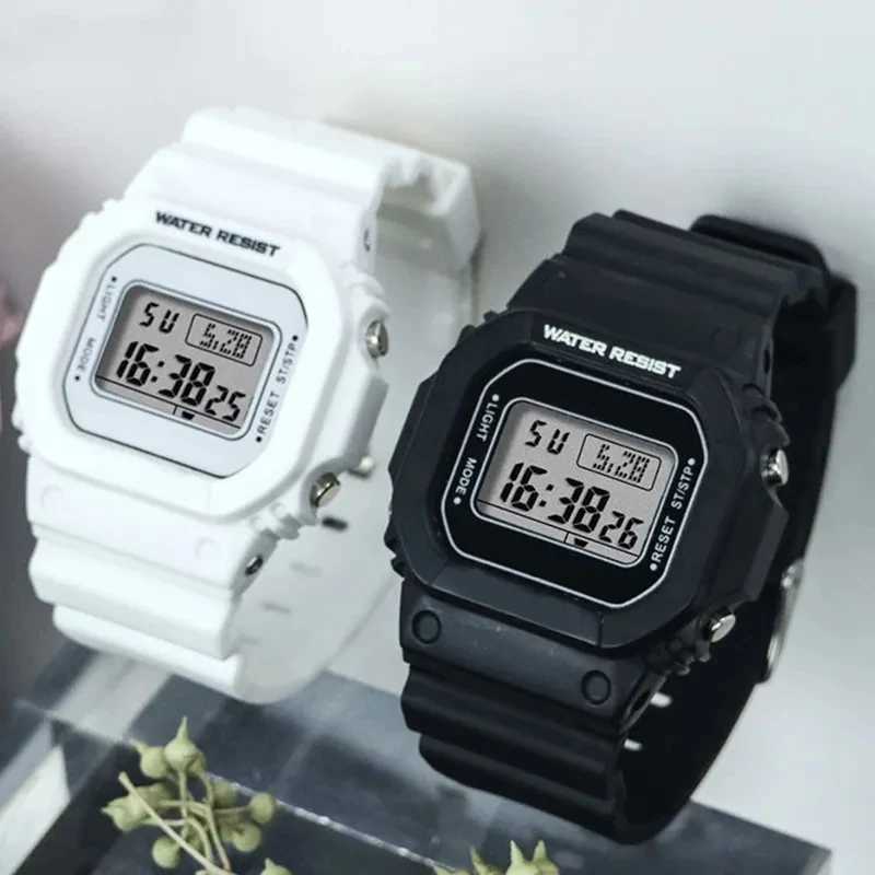 Fashion Women Watches Black White Casual Transparent Digital Sport Watch Lovers Gift Clock Children Wristwatch Couple Clock M250526