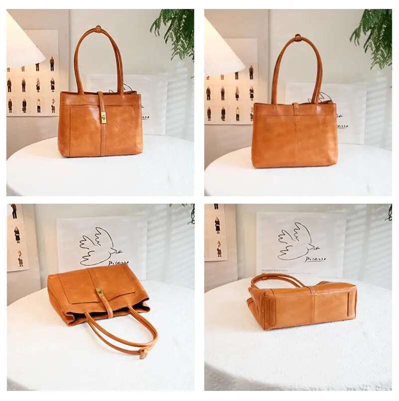 PNDME high quality first layer cowhide women s tote fashion vintage soft genuine leather ladies large shoulder bag