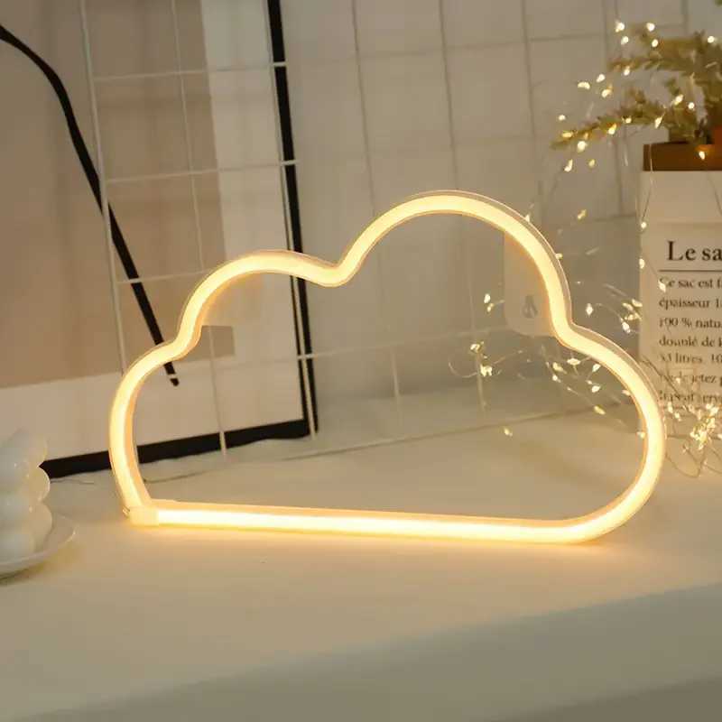 Clouds Neon Lights Artistic LED Ornaments Lights USB/battery Powered Holiday Parties Weddings Bars Rooms Night Sign Light 304 W250526