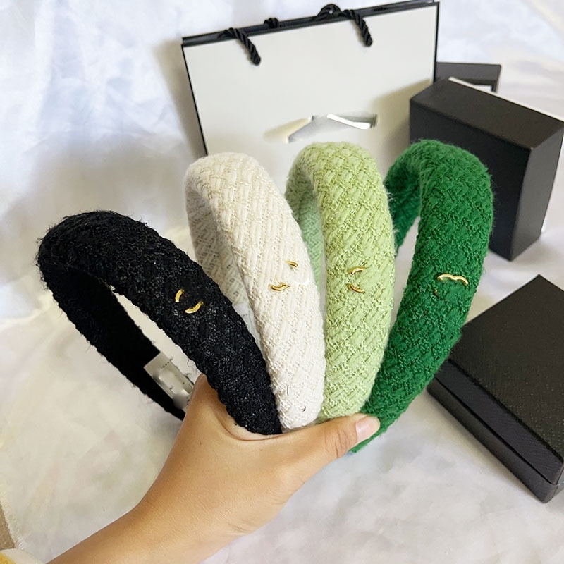 designer hairband New linen woven hairclip French style women's headdress