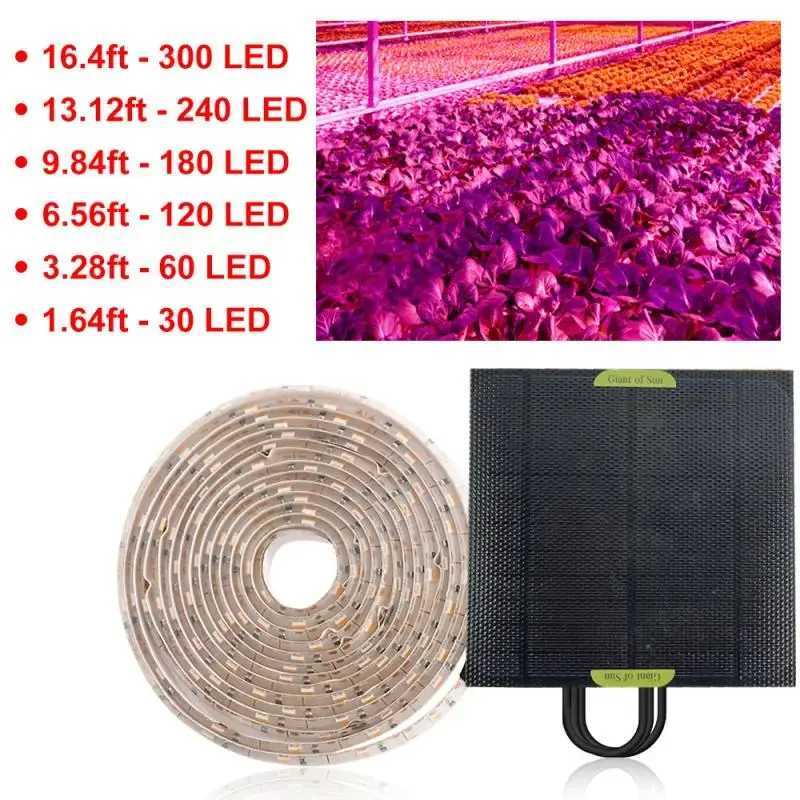 20W 2835 LED Solar Panel LED Grow Light Full Spectrum 5V Grow Light Strip Phyto Lamps For Plants Greenhouse Hydroponic GrowingXJ250526