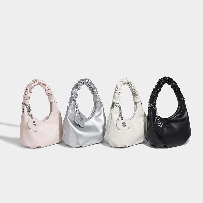 High-end Niche for Women Fashion 2025 New Single Shoulder Crossbody Summer Women's Handheld Pleated Dumpling Bag