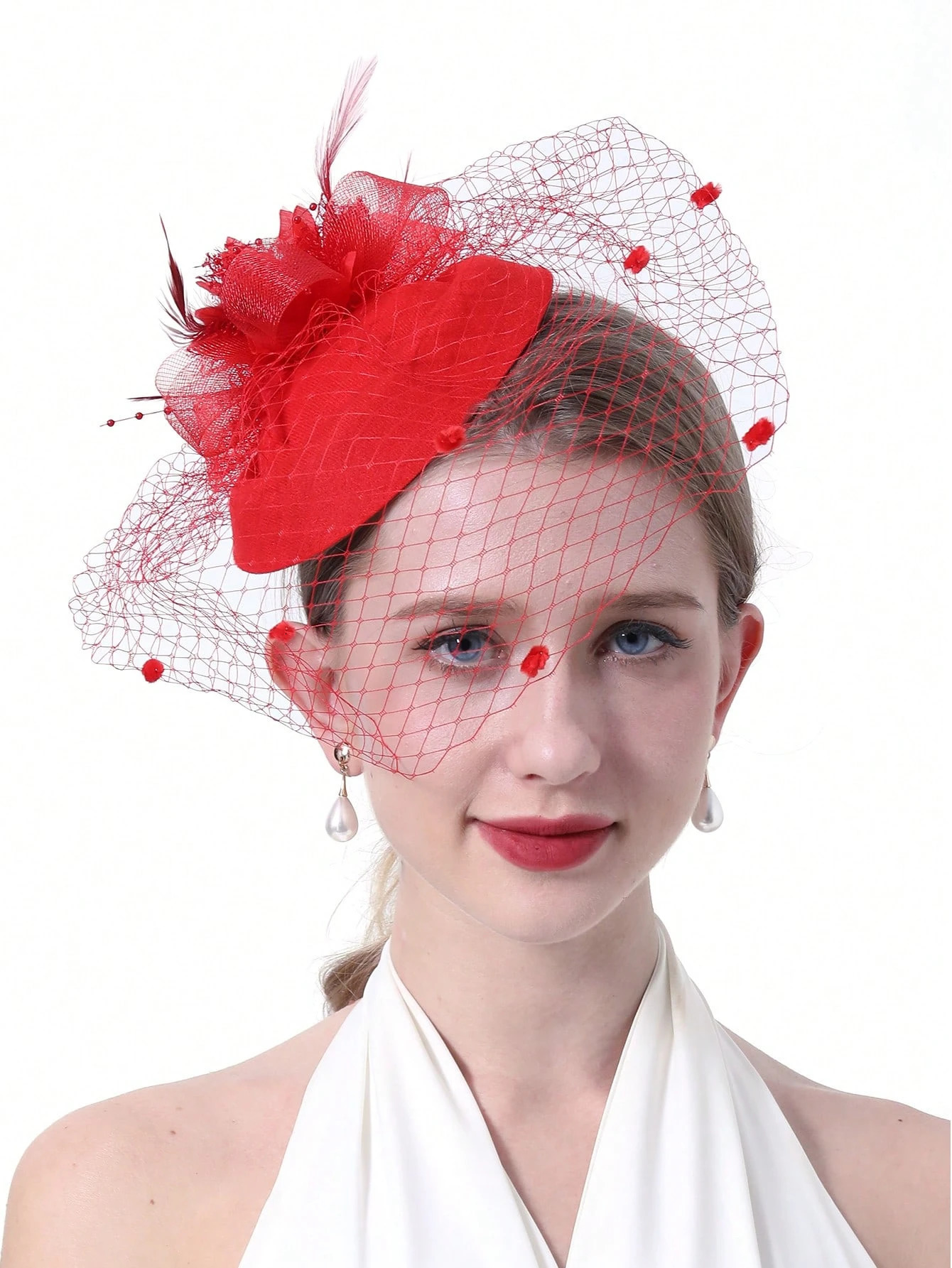 1 Pc Fascinators Hat Feather Headband Womens Fascinators Tea Party Headwear With Clip Derby Hat For Girls And Women 250520