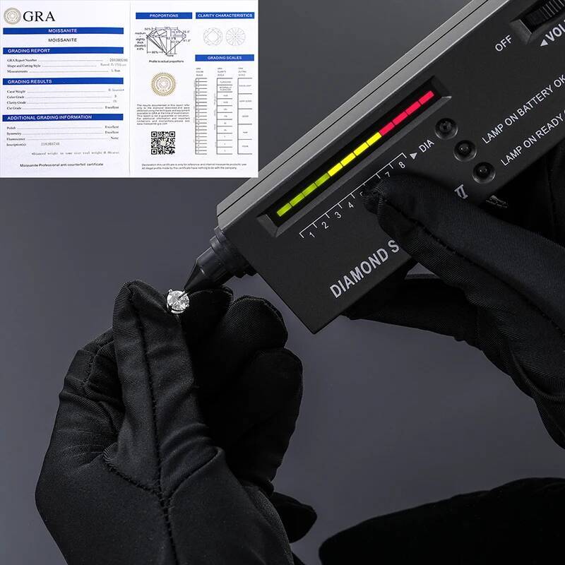 Top Quality 6mm 0.8CT Moissanite For Women 14K Gold Plated Sterling Sier Earrings