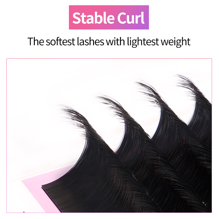 Veyes Premium Dark Mega Volume Faux Mink Eyelash Extensions - Classic Individual Fans for Long Lasting Wear