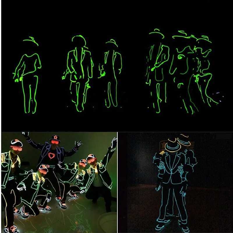 Flexible Neon Light 1M/2M/3M/5M EL Wire Led Neon Dance Party Atmosphere Decor Lamp RopeTube Waterproof Multicolor Led Strip Red W250526