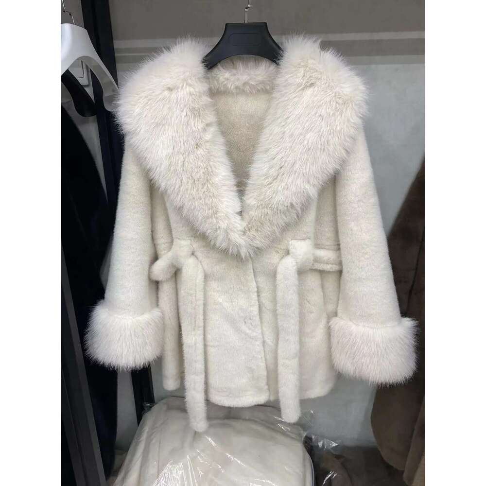 Coats Designer Women Winter Women Faux Fake Coat Mink Fur Jacket With Belt Designer