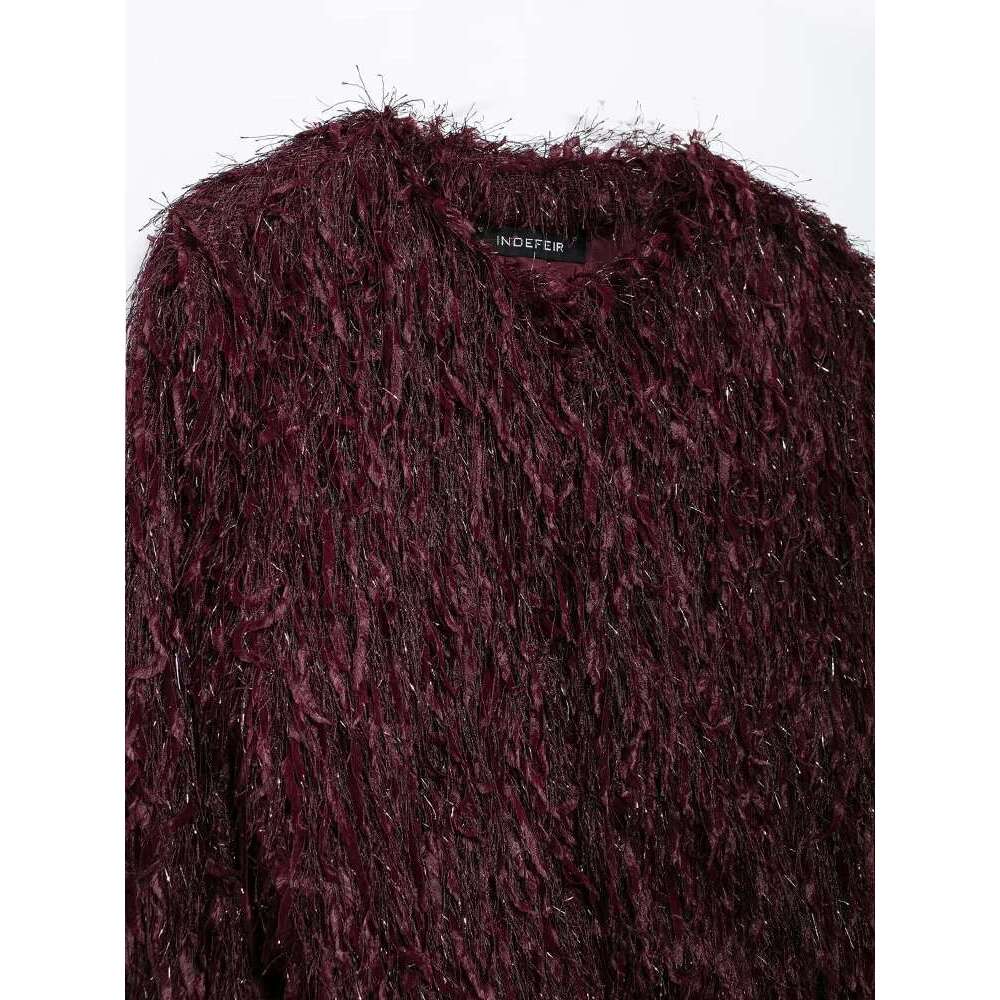 2024 new women's clothing European and American style fashionable simple versatile long-sleeved multi-color fur coat