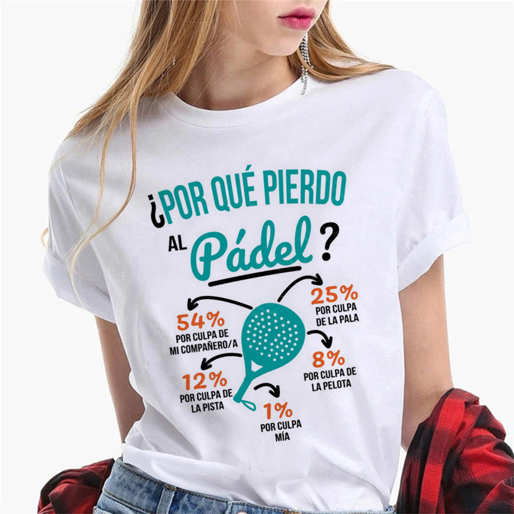 Women's T Shirts Padel Shirt Women Streetwear Summer Top Female Anime Graphic Designer Clothing