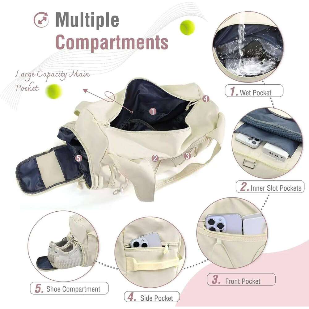 Women's Bags Designer MOSISO Women, Travel Workout Carry Ont Gym Duffle Bag With Shoe Compartment&Water Bottle Holder For Yoga