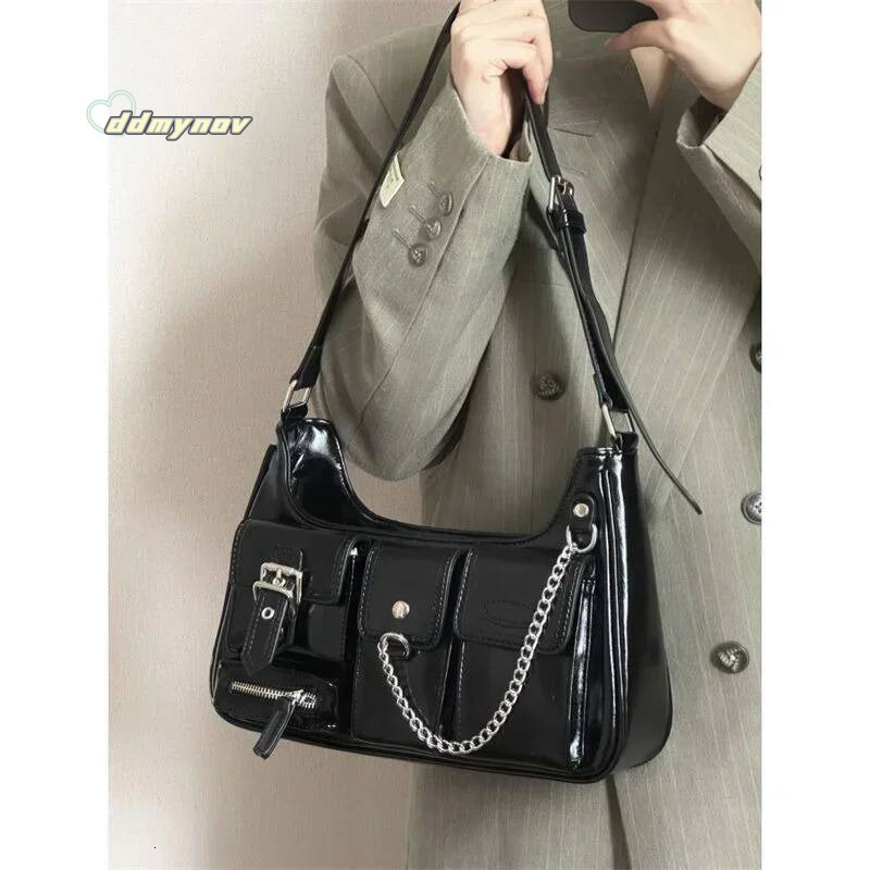 2024 Trend New Design Chains Crossbody Shoulder Haruku Richme Punk Bolso Mujer Fashion Y2k PU Individuality Ladies Bags ddmynov