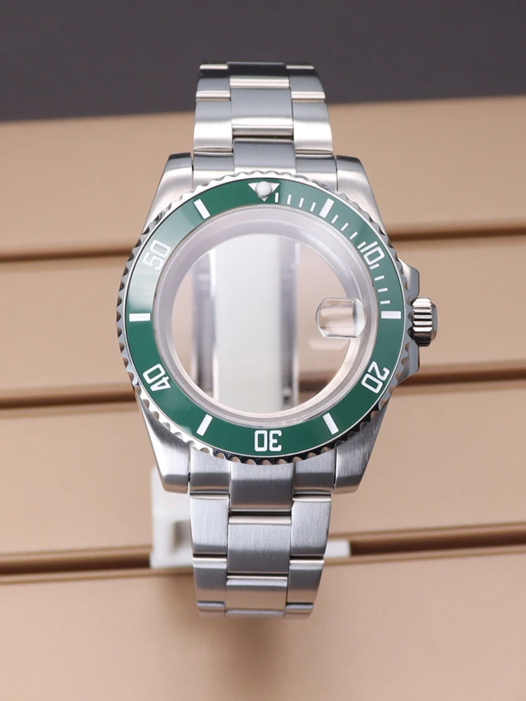 Fenya 40mm Men's Watch Case Bracelet Sapphire For Sub Nh35 Nh36 Nh38 Eta2824 Miyota8215 Movement 28.5mm Dial Ceramic Bezel