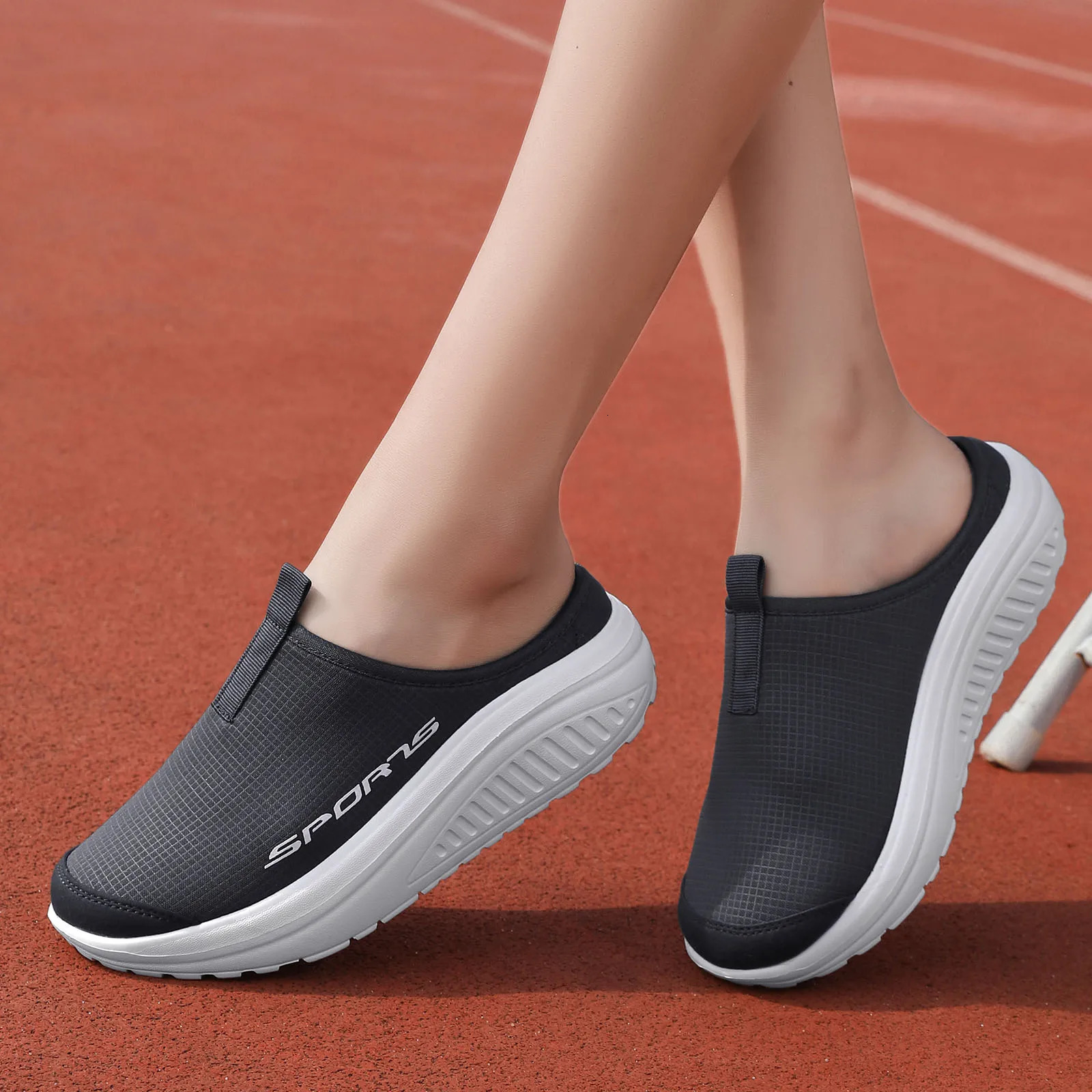 womens slippers personality half fashion casual shoesPlatform shoes light and comfortable antislip wear 250526BJ - view 6