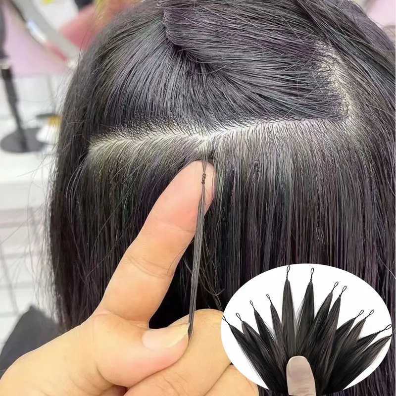 Feather Line Virgin Hair Extensions 100% Human Hair Extensions Long Straight 18-28inch Feather Hair Extensions 50-200pcs/Lot S25526