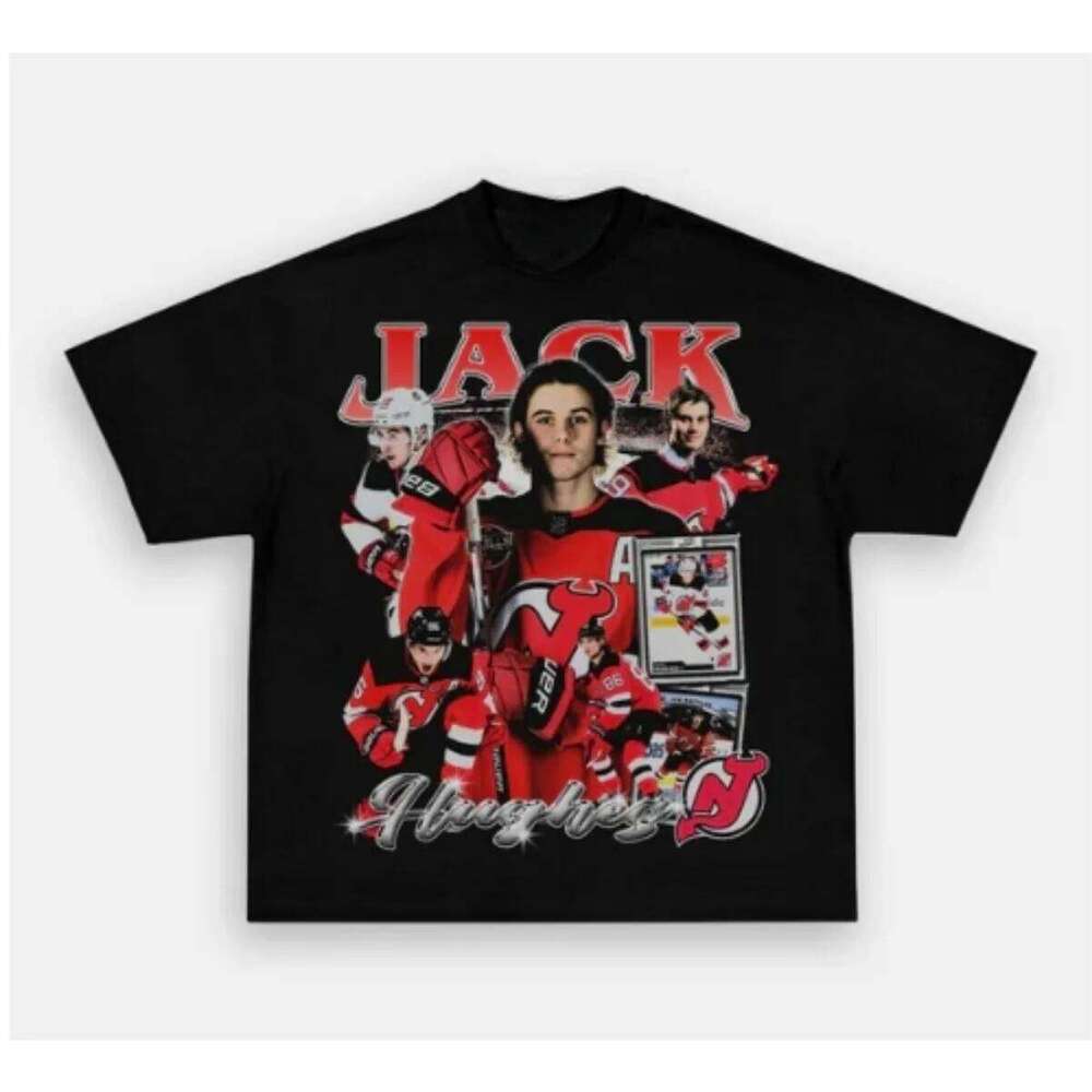 Men T shirts Cotton Jack Hughes Jersey Ice Hockey Shirt s Vintage Bootleg Devils Sweatshirts Fan for American Eras Tour