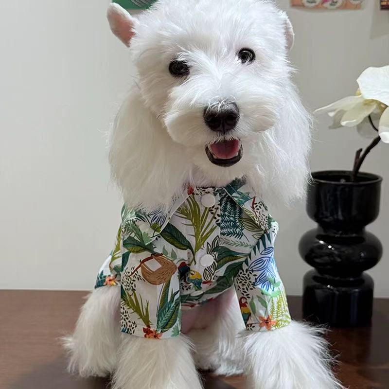 T00306 Dog clothes summer thin pet T-shirt cat summer clothes anti-hair loss Schnauzer short-sleeved Teddy Bichon