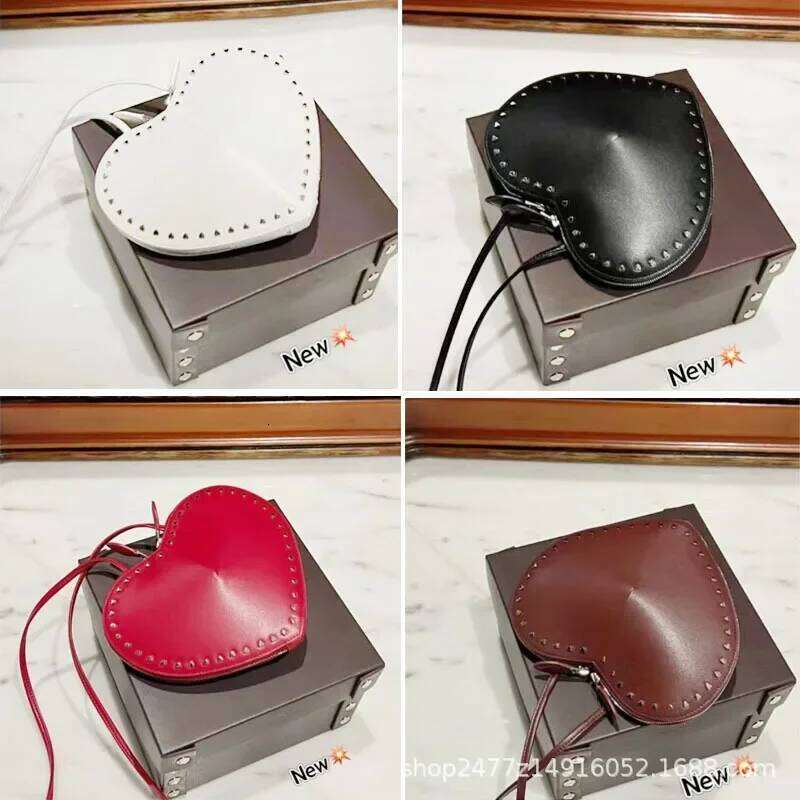 Women's Bags Designer Nichedesign New Genuine Leather Peach Simple Versatile Crossbody Bag High Quality 3D Love Heart