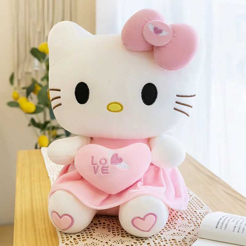Sanrio Sanrio Hello Kitty Pink Plush Stuffed Toys Anime Cartoon Plushie Doll Soft Stuffed Pillow Toys For Children Birthday Xmas Gifts w250530