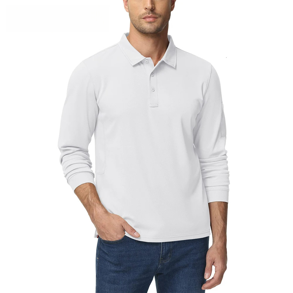 Summer Long Sleeve Performance Quick Drying Polos T-shirts Mens Office Shirt Golf Team Work Shirts Jersey Casual Tops