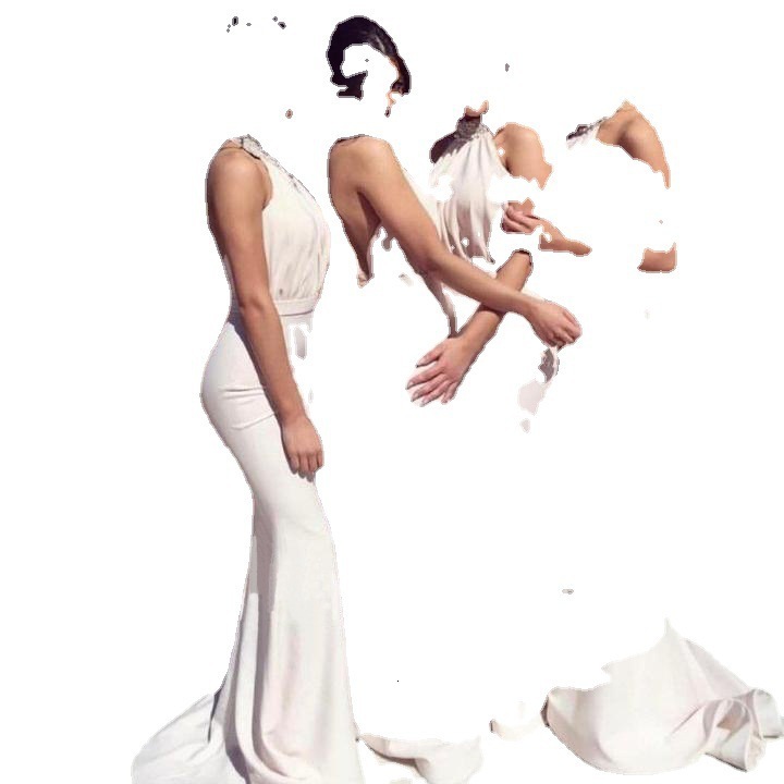 Autumn new womens clothing new sexy sleeveless hanging neck dress long skirt