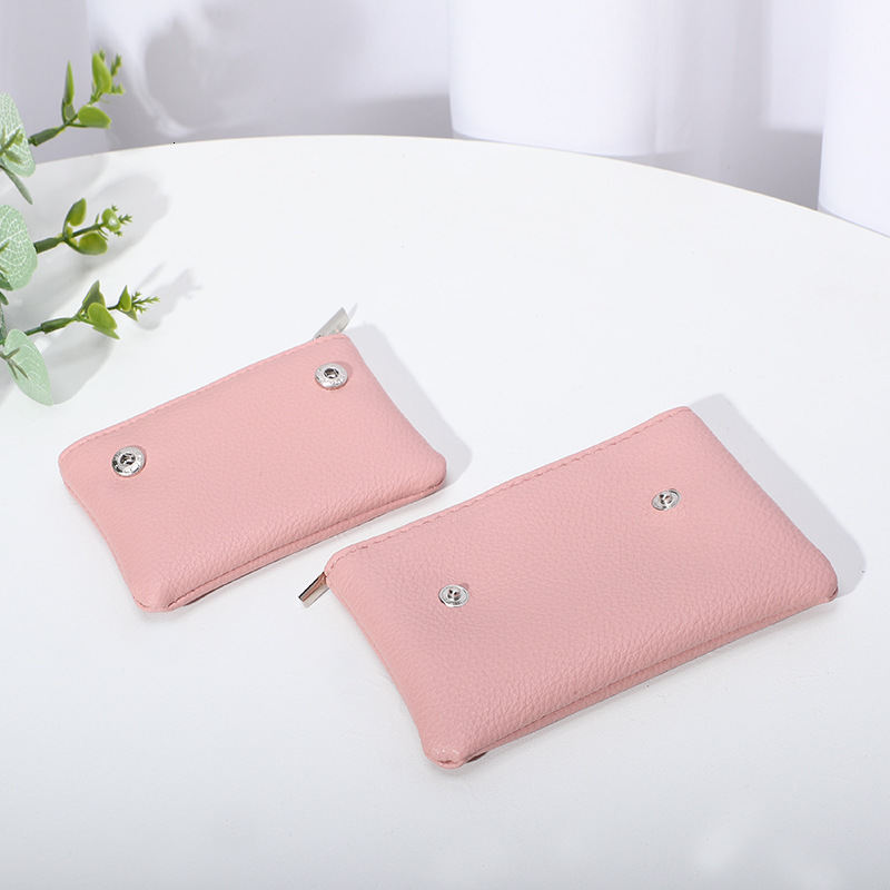 Fashion women s new solid color double layer fashion detachable change bag card key storage bag designer men fashion s fashion key bag