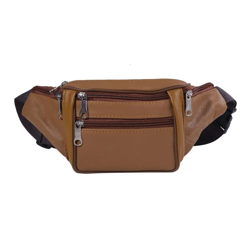 Mens Waist Pack PU Leather Bag Waist Belt Bag Male Artificial Leather Fanny Pack Fashion Small Shoulder Bags for Men 250526