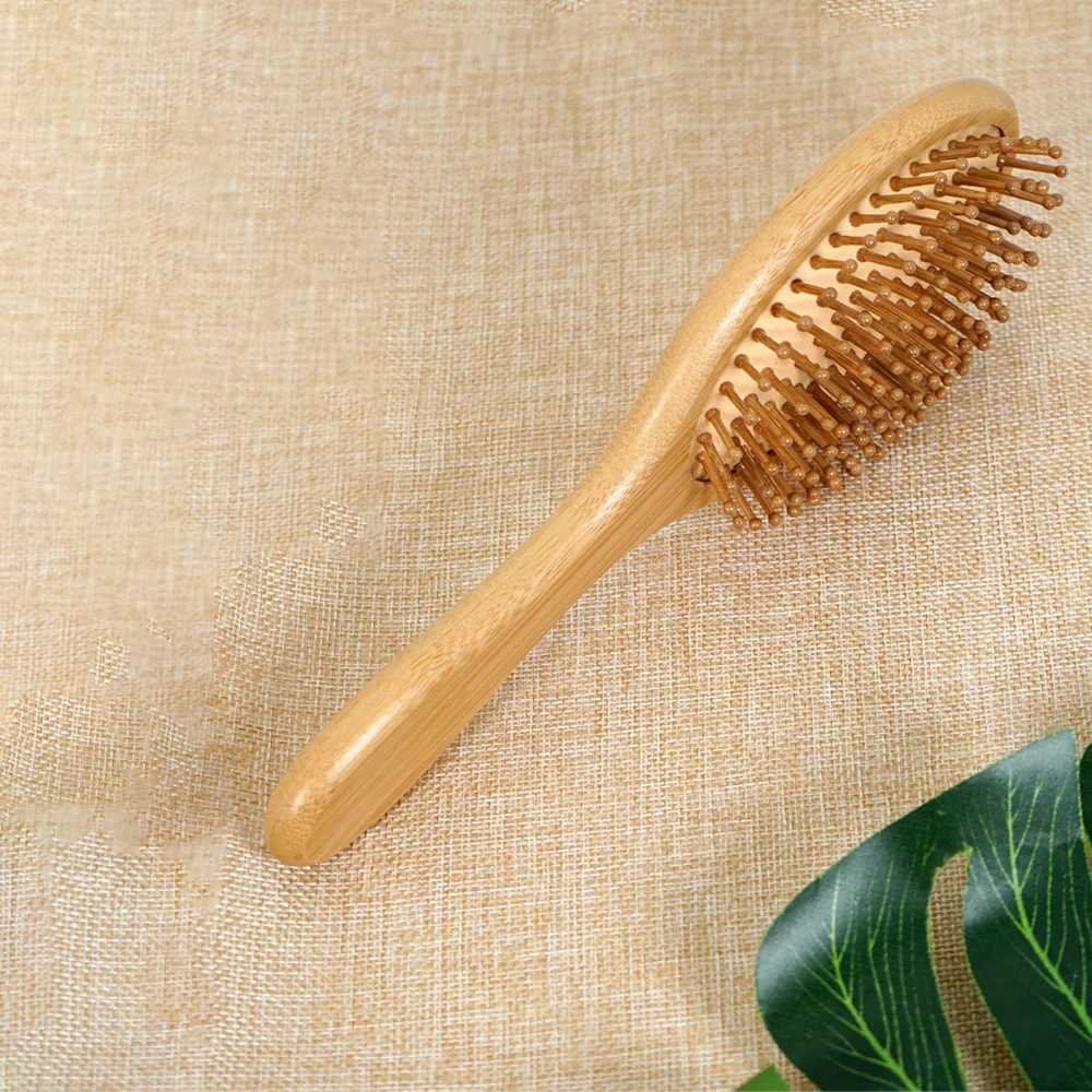 1pc Premium Bamboo Hair Brush Set with Elegant Gift Box Wide-Tooth Detangler Scalp Massager for Men/Women R250526