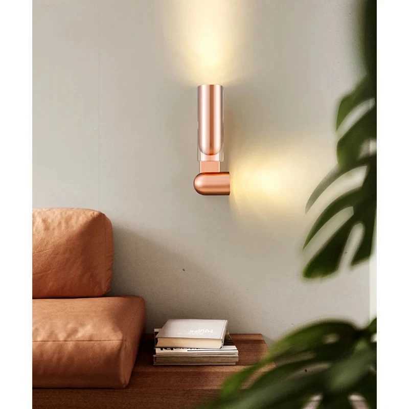 Nordic Postmodern Wall Lamp For Living Room Dining Room Creative Design Rotating Adjustable Bedside Aisle Decor Wall LightXJ250526