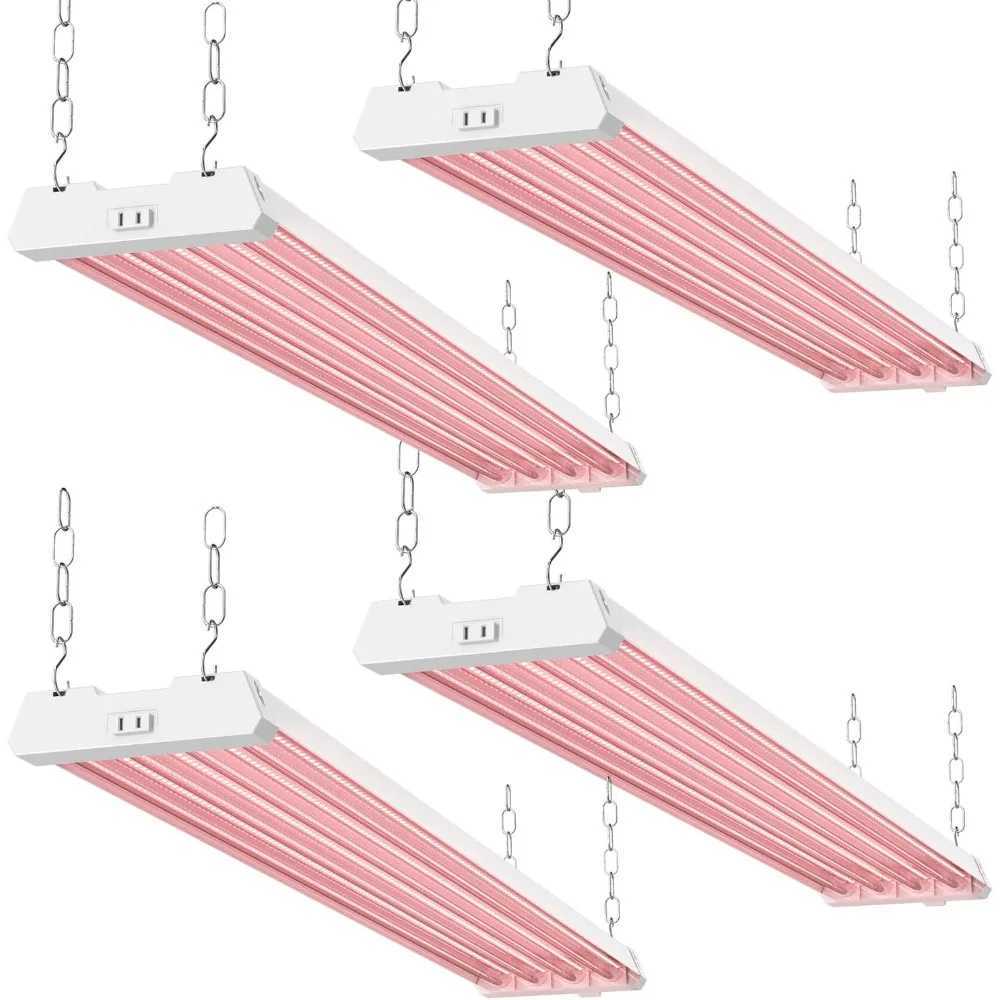 4ft LED Grow Lights Full Spectrum for Indoor Plants 80W Integrated Suspended Fixture Plug-in Linkable for Indoor GreenhouseXJ250526