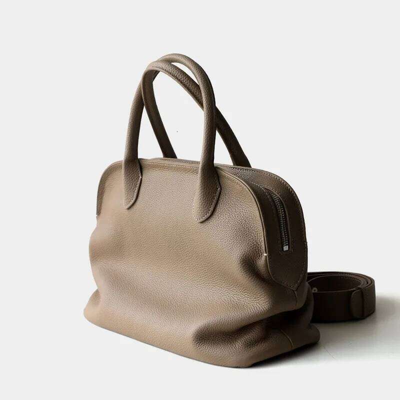 Hot Selling High-Quality Large Capacity Cowhide Tote Fashionable Commuting Handbag Elegant Casual Shell Women's Bag