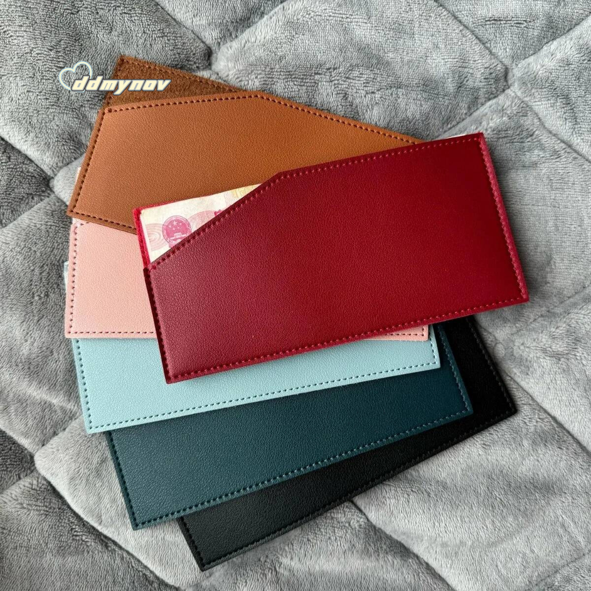 Envelope Wallet PU Leather Outdoor Portable Money Pouch Women Men Pocket Coin Purse Clutch Bag Card Holder ddmynov