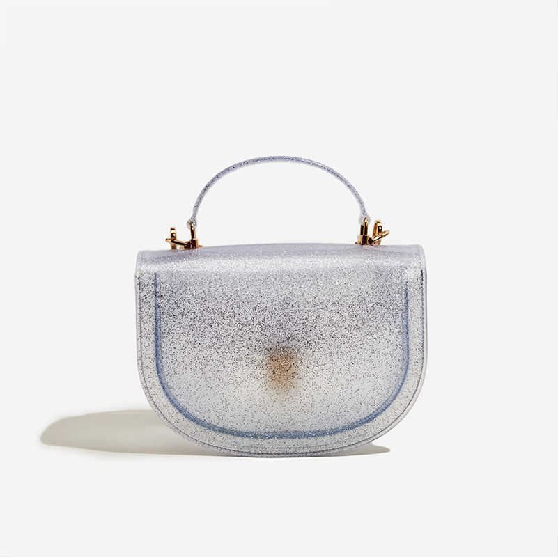 Pvc Transparent Jelly Bag Plastic Tote Bag Fashion and Versatile Crossbody Bag Resistant to Dirt and Easy to Wash