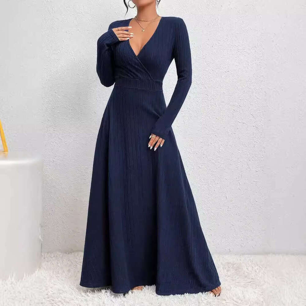 Tight Cut Out Dresses Women S Long Sleeve V Neck Waist Cinching Dress Sexy Dress